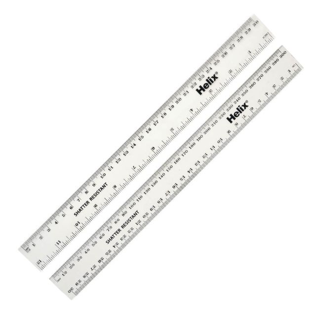 Shatterproof Rulers 30cm Clear (Pack of 100) EE10426 image 1