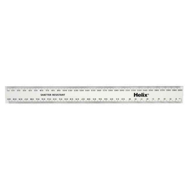 Shatterproof Rulers 30cm Clear (Pack of 100) EE10426 image 2