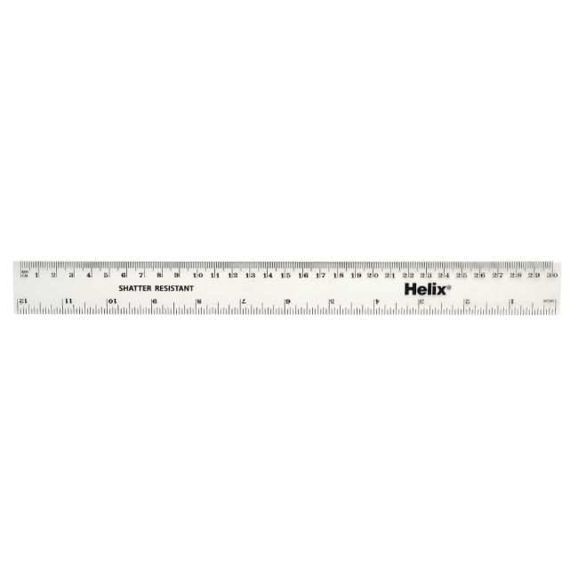 Shatterproof Rulers 30cm Clear (Pack of 100) EE10426 image 3