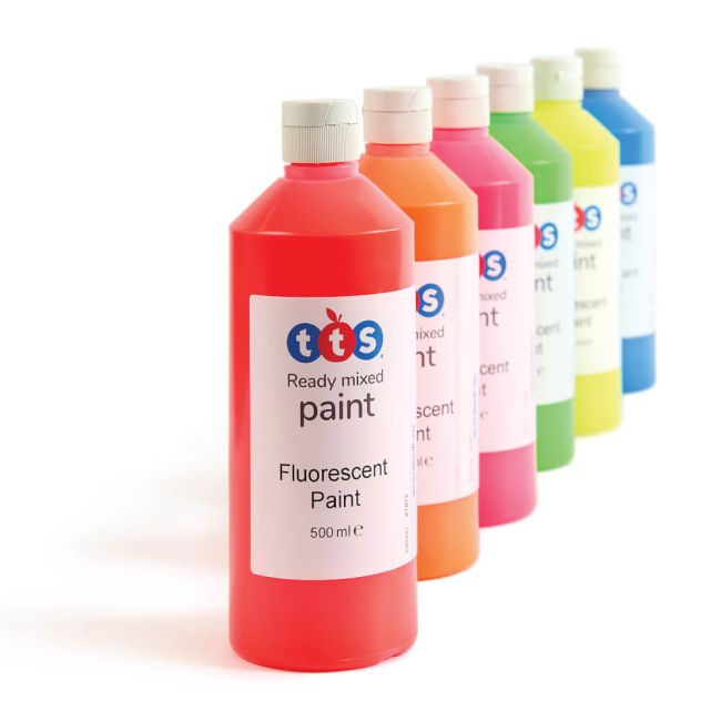 Ready Mixed Paint 500ml Fluorescent Assorted (Pack of 6) AR01014 image 3