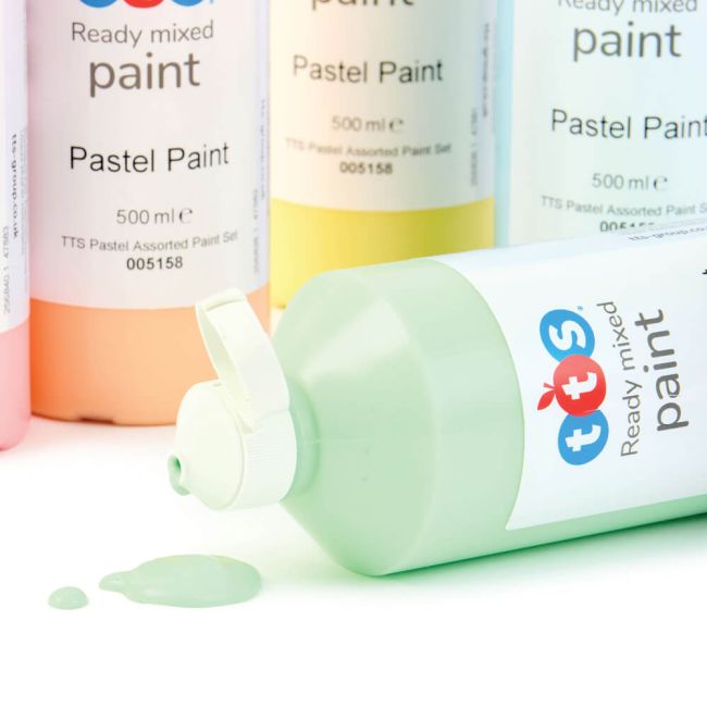 Ready Mixed Paint 500ml Pastel Assorted (Pack of 6) 005158 image 2