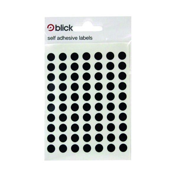 Blick Coloured Lbls 8Mm Black Pk9800 image