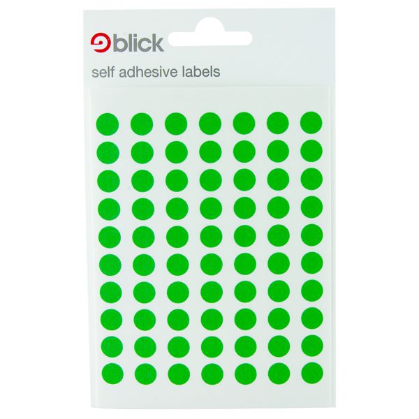 Blick Coloured Lbls 8Mm Green Pk9800 image