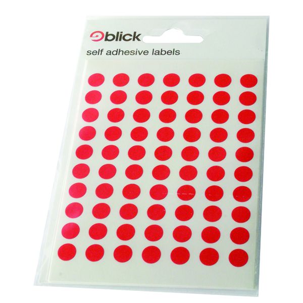 Blick Coloured Lbls 8Mm Red Pk9800 image