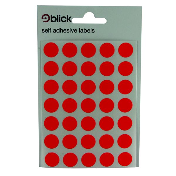Blick Coloured Lbls 13Mm Red Pk2800 image