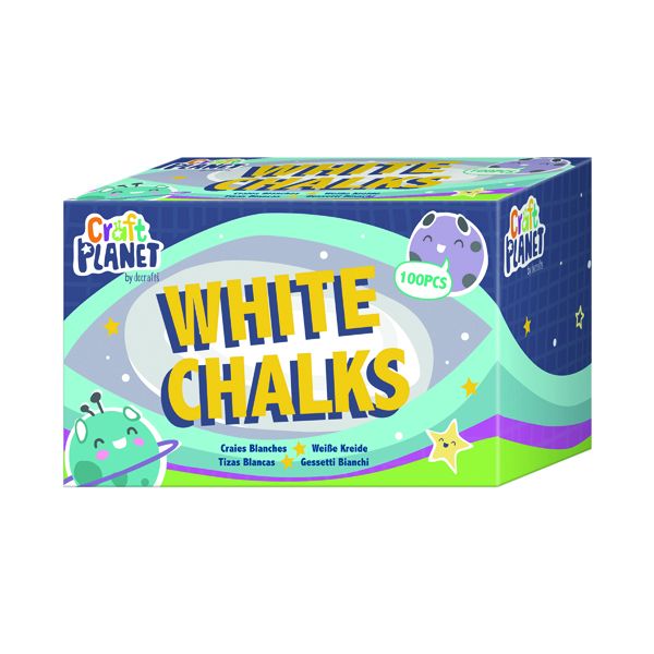Study Time Chalk White Pk 100 image
