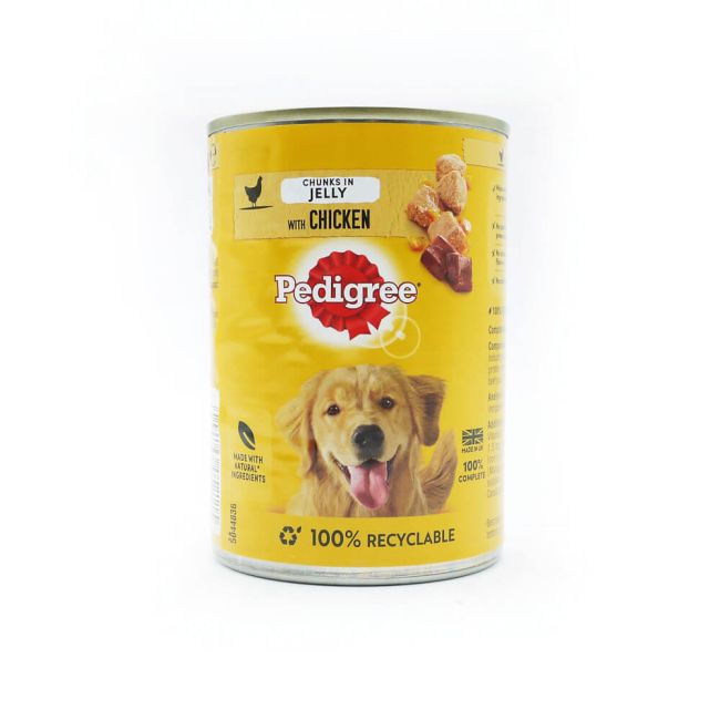 Pedigree Adult Chunks in Jelly with Chicken 385g Can (Pack of 12) 177073 image 1