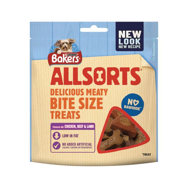 Bakers Allsorts Dog Treats with Chicken Beef and Lamb 98g (Pack of 6) 261412 image 1