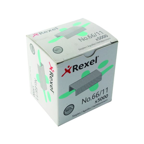 Rexel No66 Staples Metal 11mm Pk5000 image