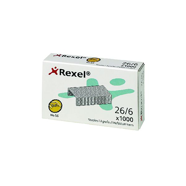 Rexel No56 Staples Metal 6mm Pk1000 image