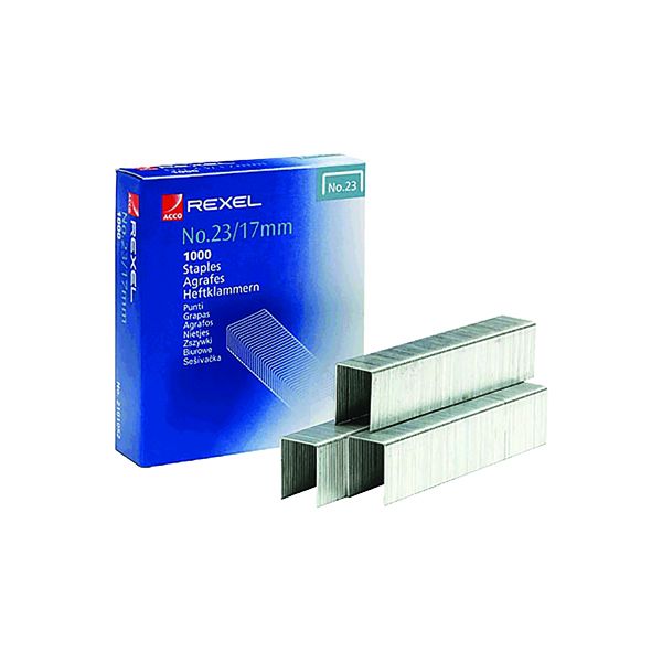 Rexel No 23 Staples 17mm Pk1000 image