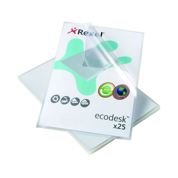 Rexel Ecodesk A4 Folders Clear Pk25 image