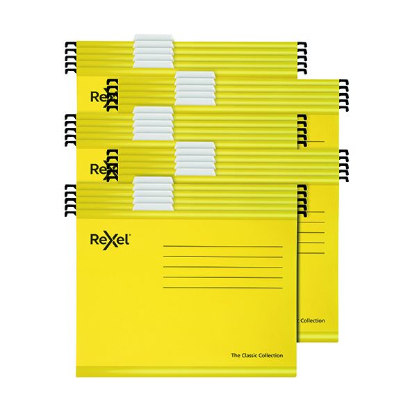 Rexel Yellow Foolscap Suspen Files image