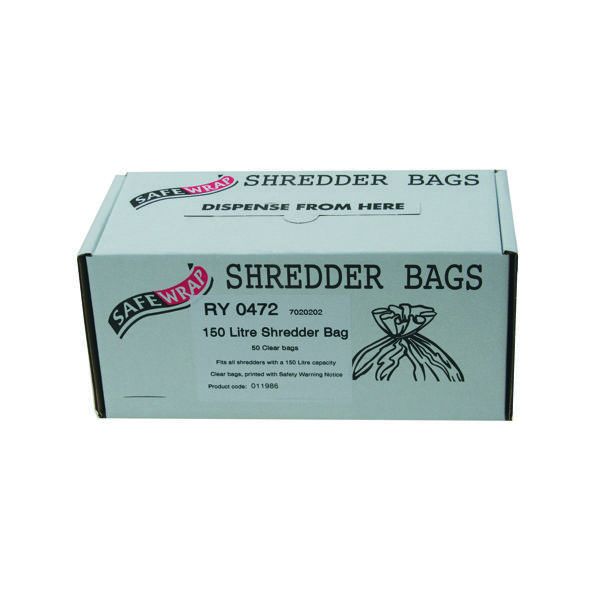Safewrap Shredder 150 Ltr Bags Pk50 image