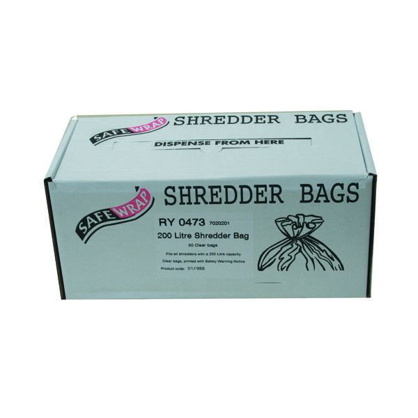 Safewrap Shredder 200 Ltr Bags Pk50 image
