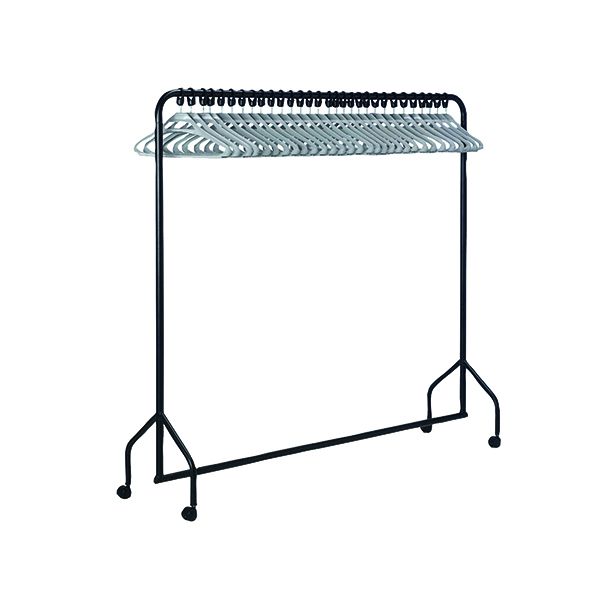 30 Hanger Garment Rail Black 311418 image