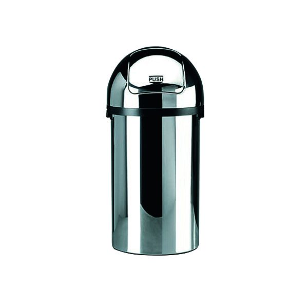 Chrome 50 Litre Push Bin 311733 image