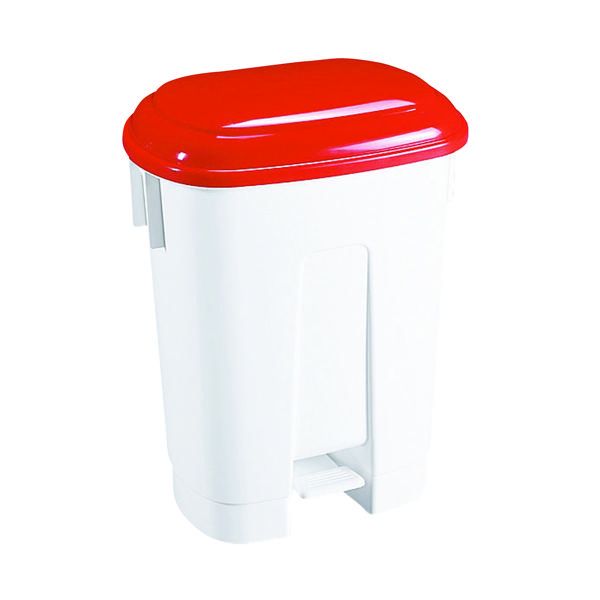 30L Plastic Bin White/Red 348021 image