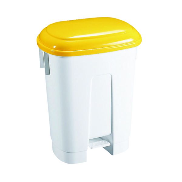 30L Plastic Bin White/Yllw 348023 image