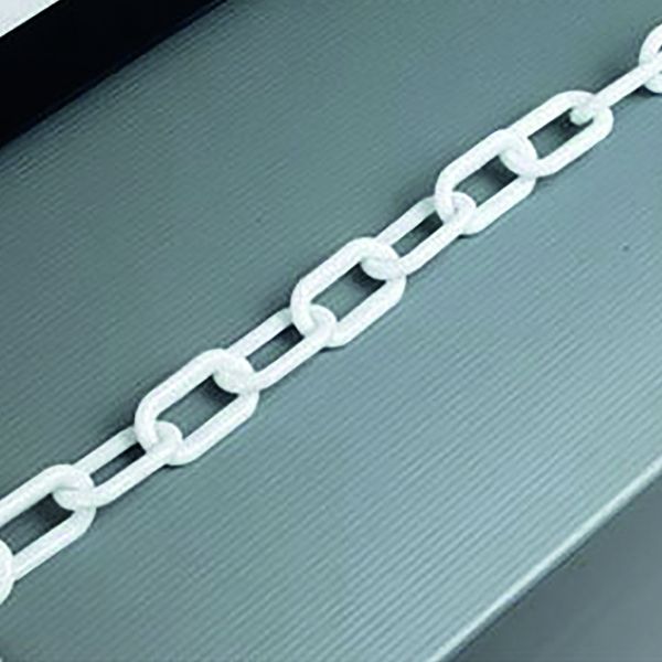 25M 8Mm Thck Plas Chain Wht 360077 image