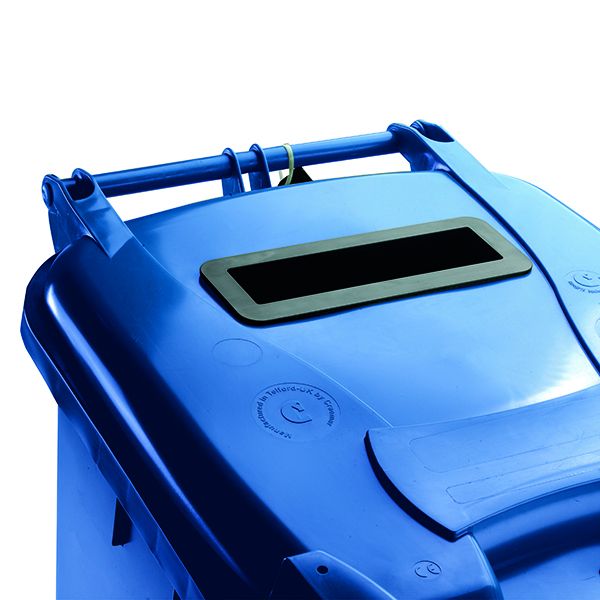 140L Locked Blue Wheelie Bin 377891 image