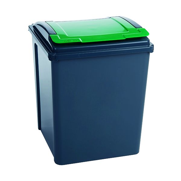 Vfm Recycling Bin Gry/Grn Lid 50L image