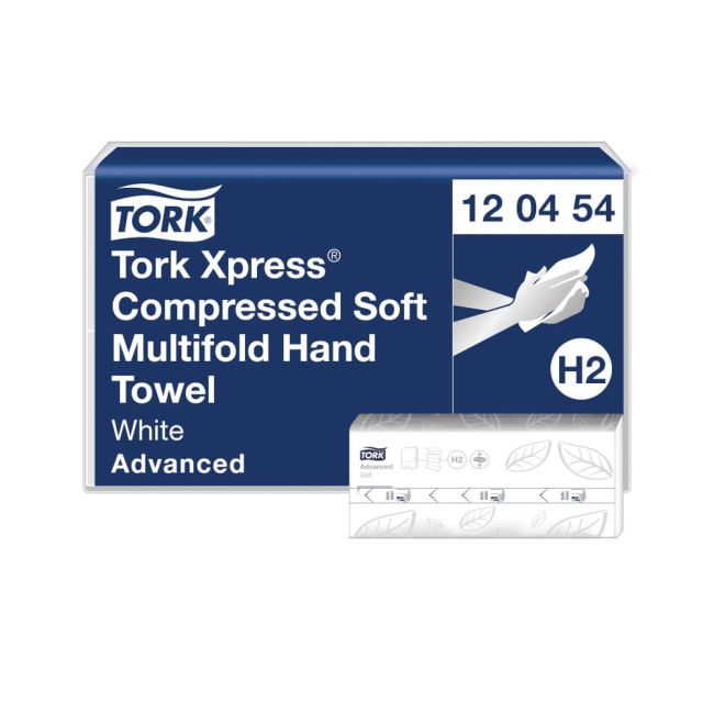 Tork Xpress Compressed Soft Multifold Hand Towels White (Pack of 2400) 120454 image 1