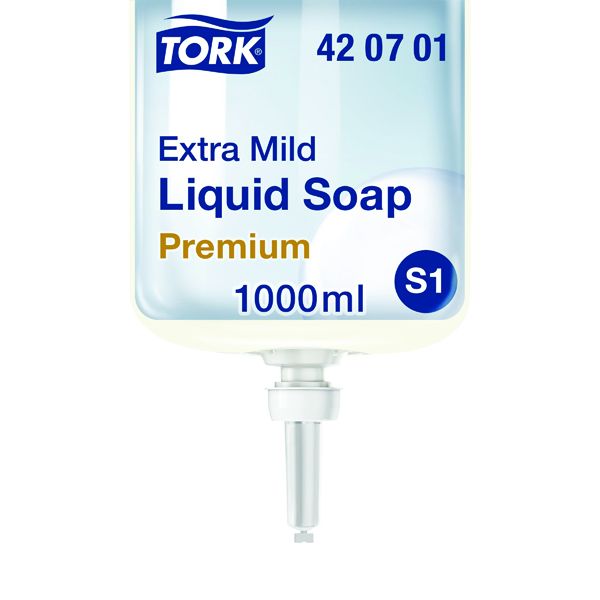 Tork S1 Prem Soap Liq Ex Mild Pk6 4 image