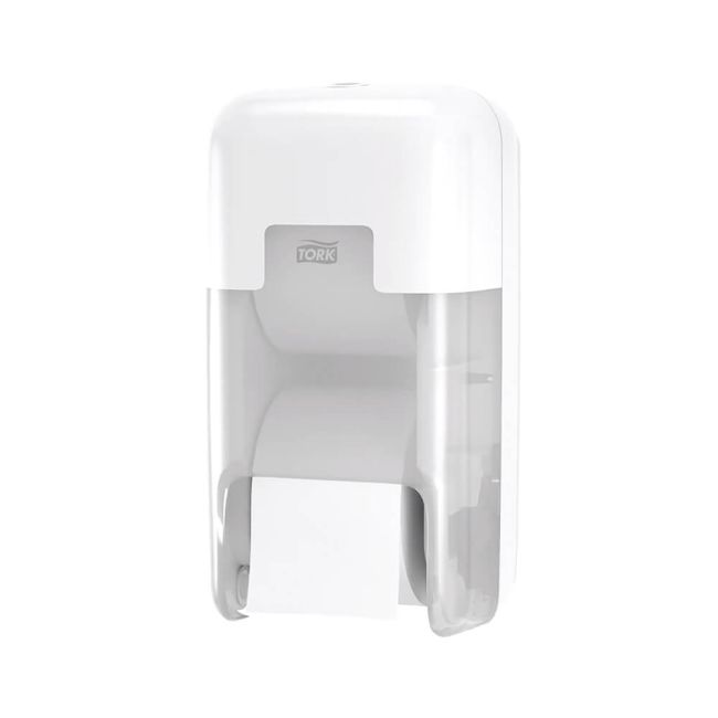 Tork OptiServe Coreless 2-Roll Toilet Roll Dispenser White 558041 image 1
