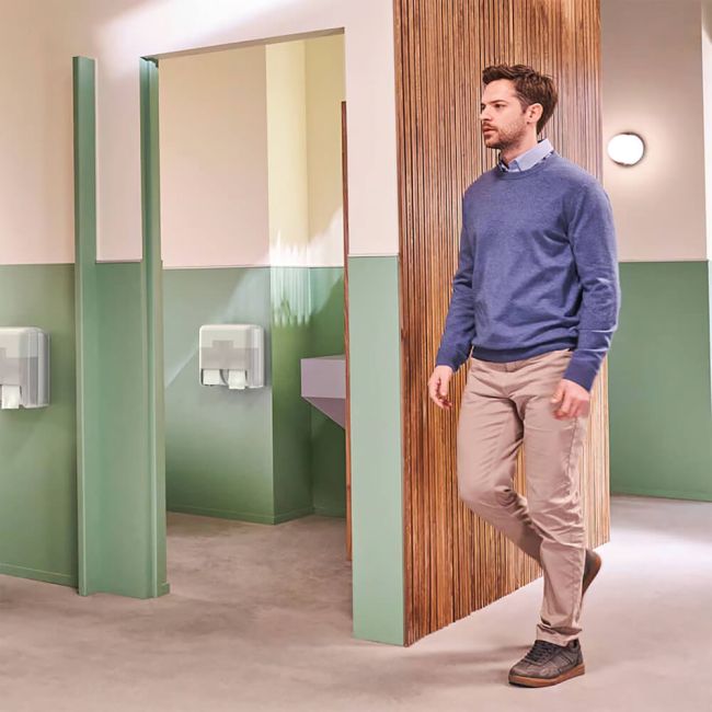 Tork OptiServe Coreless 4-Roll Toilet Roll Dispenser White 558051 image 3