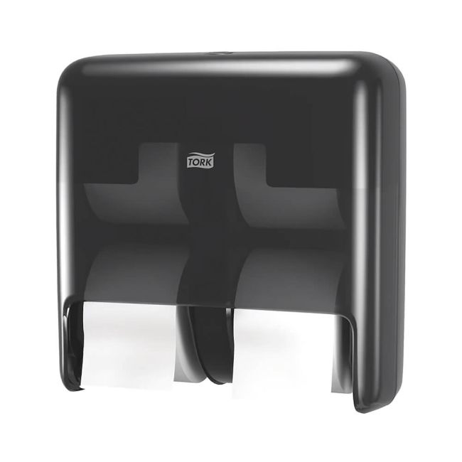 Tork OptiServe Coreless 4-Roll Toilet Roll Dispenser Black 558052 image 1