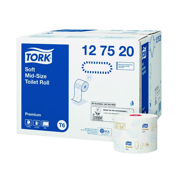Tork Soft Mid Size Toilet Rll 127520 image
