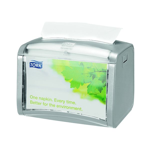 Tork Xpressnap Napkin Disp Silvr image