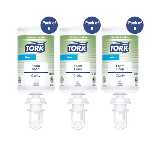 Tork Clarity Hand Wash Foam Soap Refills (Pack of 6) 3For2 image 1