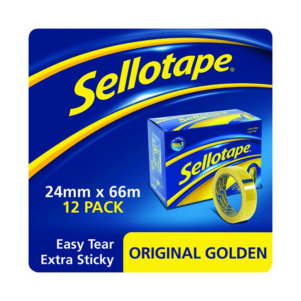 Sellotape Golden Tape 24mmx66m Pk12 image