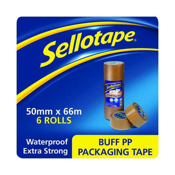 Sellotape Packaging Tape 50mmx66m Brn image