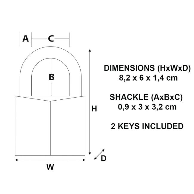 Master Lock 60mm Brass Padlock with 2 Keys 160EURD image 4