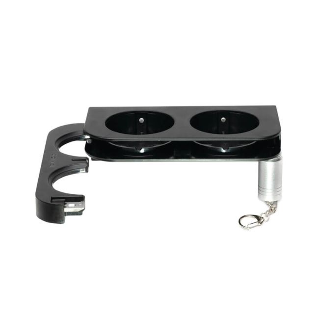 M System Black Double Bracket 165x50x85mm (Pack of 2) SUPCJSI008 image 1