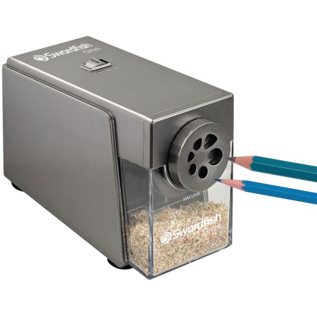 Swordfish Omni Electric Pencil Sharpener Silver 40391 image 4