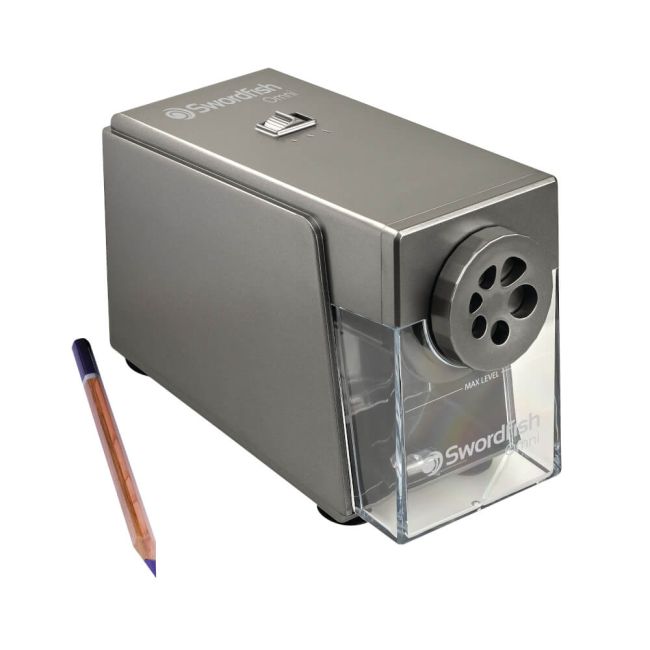 Swordfish Omni Electric Pencil Sharpener Silver 40391 image 5