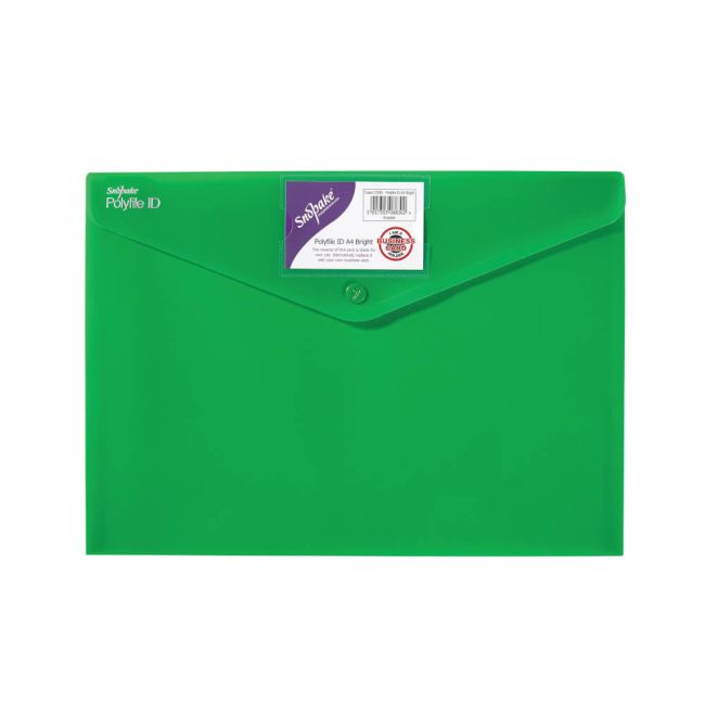 Snopake Polyfile ID A4 Polypropylene Bright Assorted (Pack of 5) 12565 image 2