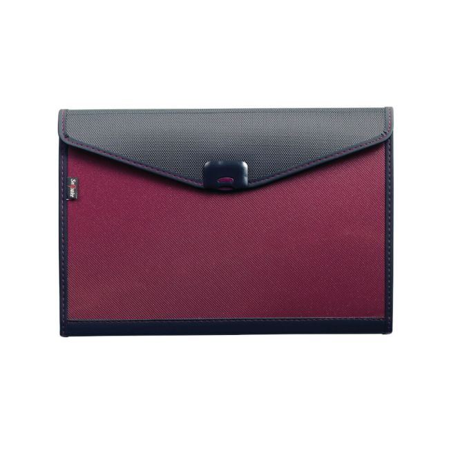 Snopake Zeon Organiser 13-Part Foolscap Ruby 15895 image 1