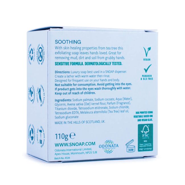 Snoap Soothing Tea Tree + Oat Soap PPSS1 image 3