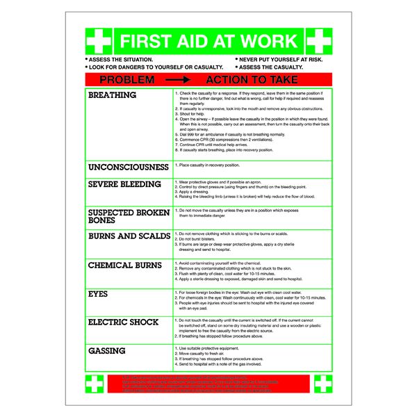 First Aid At Work Sign Wc61 image