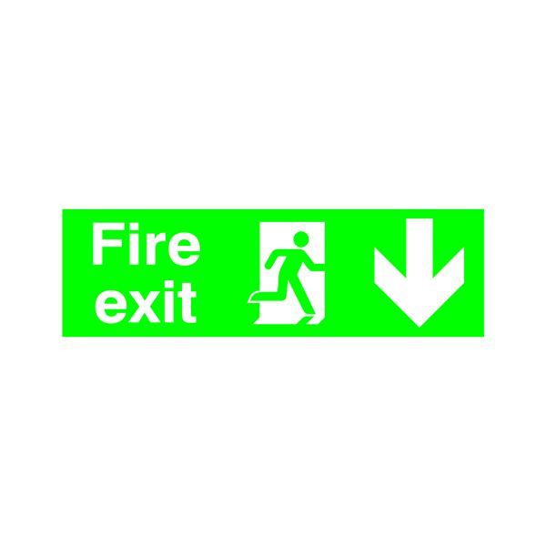 Signslab Fire Exit R/M Arw D Pvc image