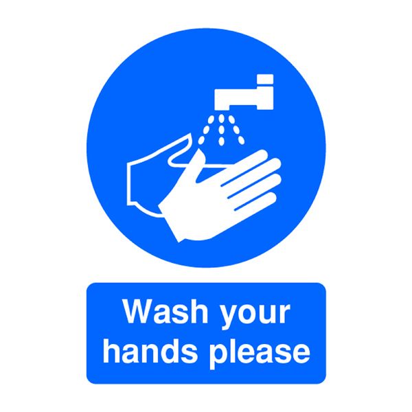Signslab A5 Wash Yr Hands Please Pvc image
