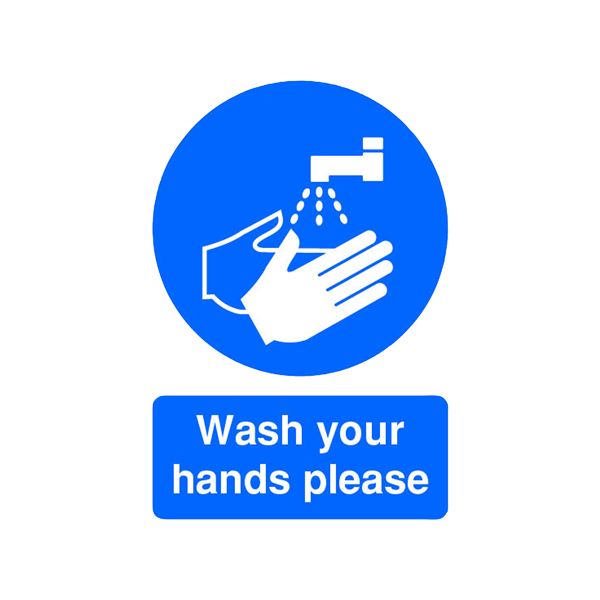 Signslab A5 Wash Yr Hands Please S/A image