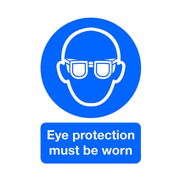 Signslab A4 Eye Prot M/B/Worn Pvc image