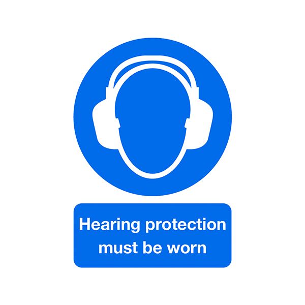Signslab A4 Hear Prot M/B/Worn Pvc image