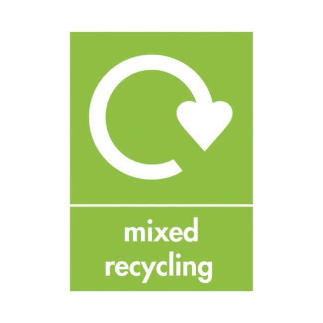 A5 Sign Self Adhesive Mixed Recycling (Pack of 5) Y7321005 image 1